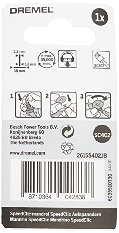 Dremel SC402 EZ SpeedClic Mandren, 3,2 mm
