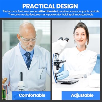 Dress Up America Unisex Doktor Laboratuvar Önlüğü Yetişkinler - Doktor Laboratuvar Önlüğü Yetişkinler