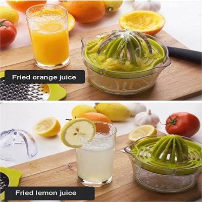 Drizom Narenciye Limon Portakal Sıkacağı Manuel El Sıkacağı, Dahili Ölçüm Kabı ve Rende, 350 ml, Yeşil