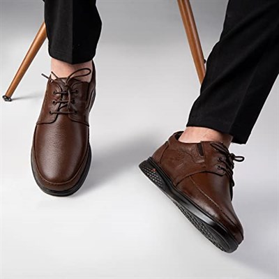 Ducavelli String Hakiki Deri Comfort Ortopedik Erkek Günlük Ayakkabı, Baba Ayakkabısı, Ortopedik Ayakkabı