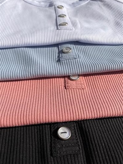 Düğme Detaylı Kaşkorse Pamuklu Likralı Kadın Atlet-Bluz