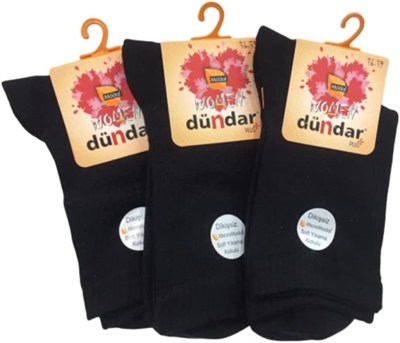 Dündar 3 Çift Beyaz Renk Kadın Dikişsiz Modal Çorap Beyaz 36-40