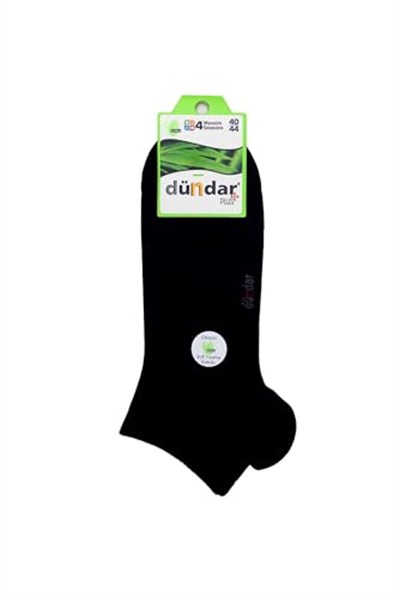Dündar Erkek Siyah Bambu Dikissiz Patik 4-6-12 Adet