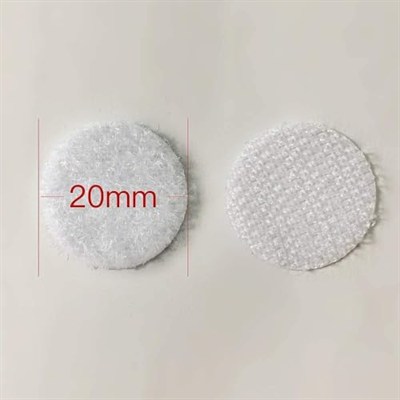 Dünya Magnet 100 Adet Arkası Yapışkanlı Yuvarlak Cırt Cırtlı Bant - Kaliteli Cırt Bant - Çap 1,5cm Cırt Cırt Band