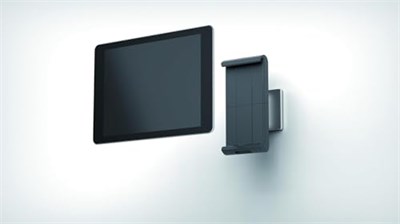 Durable 893323 Duvar Montajlı Tablet Tutucu, Gümüş/Antrasit - Seçenekler: 7-13 Zoll, ohne Hülle, Für Tablet 7-13 Zoll, mit Hülle...