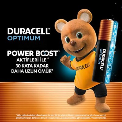 Duracell Optimum AA Alkalin Kalem Pil (8Li Paket) 1,5V - Lr6 Mx1500