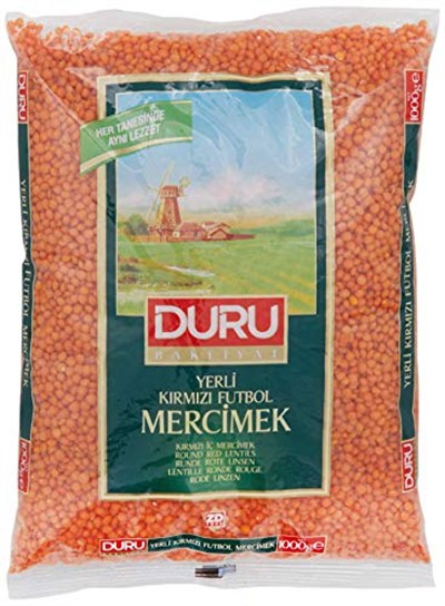 Duru Bakliyat Kırmızı Futbol Mercimek 1000 Gr