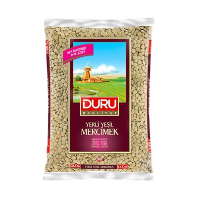 Duru Bakliyat Yeşil Mercimek,1000 Gr