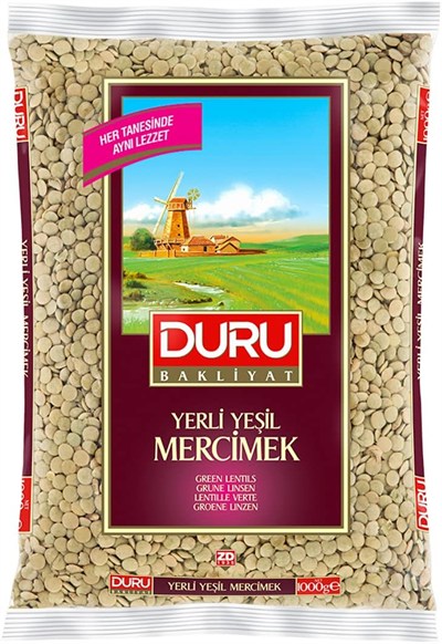 Duru Bakliyat Yeşil Mercimek,1000 Gr