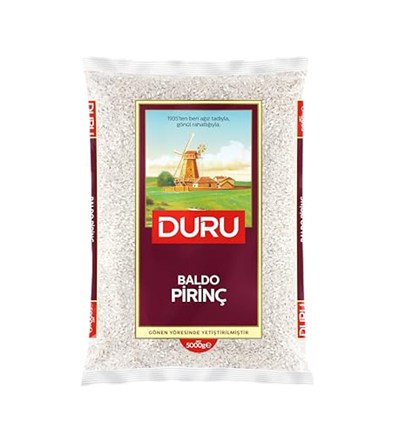 Duru Baldo Pirinç 5 Kg, İri Taneli, Pilavlık, Tane Tane ve Lezzetli