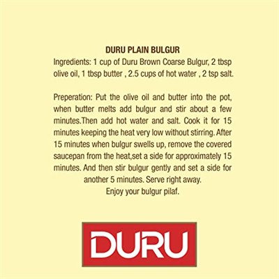 Duru Bulgur Esmer Pilavlık Bulgur 1000 Gr
