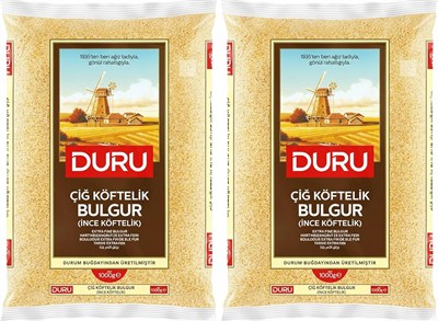 Duru Çiğ Köftelik Bulgur, 1 kg,%100 Doğal ve Sertifikalı, Yüksek Lif ve Protein İçerir, GDO İçermez, Pirinç Alternatifidir