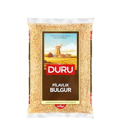 Duru Pilavlık Bulgur 2000g – Doğal Taş Değirmende Üretilmiş, Yüksek Lif ve Protein Kaynağı, Düşük Yağ
