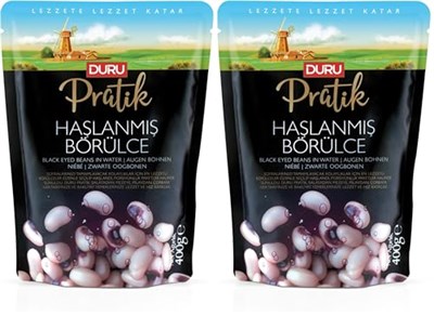 Duru Pratik Haşlanmış Börülce 400g Gr 2li paket - Seçenekler: 400 gr, 400 gr (2 paketi), 400 gr (3 paketi), 250gr...