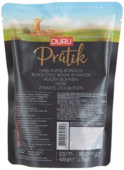 Duru Pratik Haşlanmış Börülce 400g Gr 2li paket - Seçenekler: 400 gr, 400 gr (2 paketi), 400 gr (3 paketi), 250gr...
