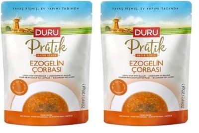 Duru Pratik Hazır Çorbası 250ml – Katkısız & Koruyucusuz, Anında Sıcak Lezzet! (Ezogelin) 2li paket