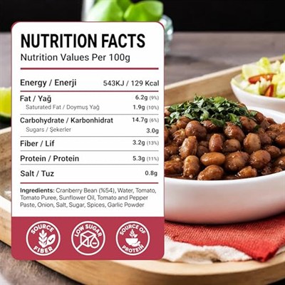 Duru Pratik Hazır Yemek – Barbunya Pilaki 400g, Lezzetli, Sağlıklı ve Pratik, Katkısız ve Doğal
