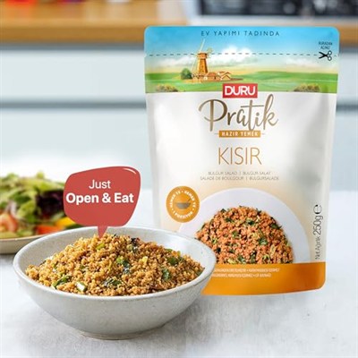 Duru Pratik Hazır Yemek – Kısır 250g, Doğal ve Katkısız, Anında Hazır Lezzet