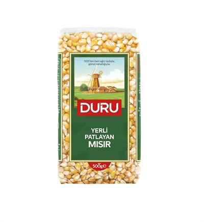Duru Yerli Patlayan Mısır 500g –%99 Patlama Oranı, Yüksek Lif İçeriği, GDO İçermez