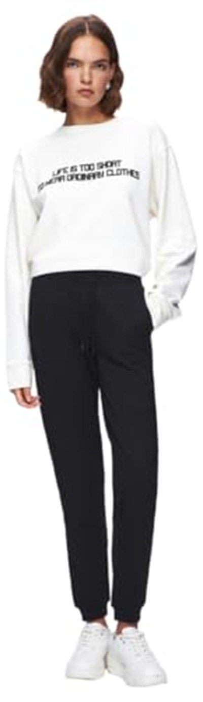 Düz Jogger Regular Fit Siyah Eşofman