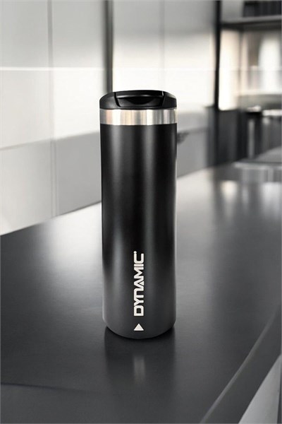Dynamic 500ml Paslanmaz Çelik Termos, 7 Saat Sıcak 10 Saat Soğuk Saklama, Siyah/Krem - Seçenekler: 350ml, 500ml