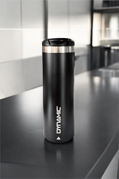 Dynamic 500ml Paslanmaz Çelik Termos, 7 Saat Sıcak 10 Saat Soğuk Saklama, Siyah/Krem - Seçenekler: 350ml, 500ml