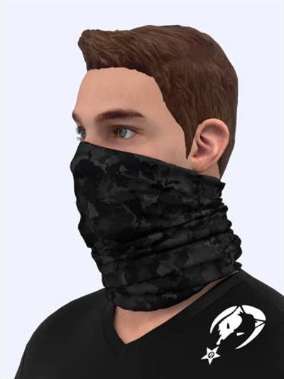 e taktik ® DeBuff Collar Camouflage Black Boyunluk Bandana