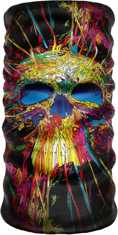 e taktik ® DeBuff Collar Skull Rainbow Boyunluk Bandana