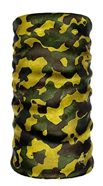 e taktik Extreme Sarı Kamuflaj Desenli Boyunluk Buff Bandana Saç Bandı Balaclava Yüz Maskesi