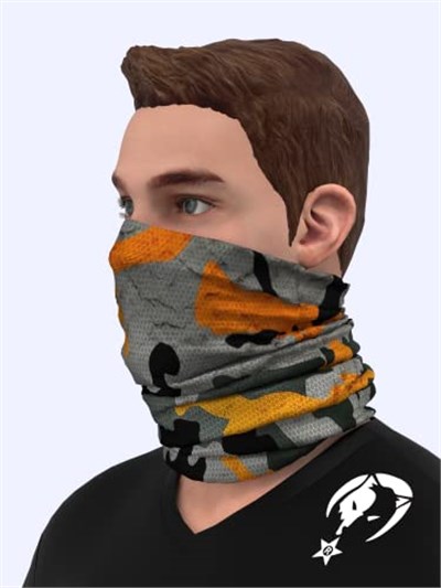 e taktik Extreme Turuncu Kamuflaj Desenli Boyunluk Buff Bandana Saç Bandı Balaclava Yüz Maskesi