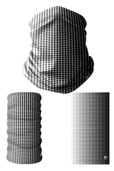 e taktik Multifunctional Black Dots Seamless Knitting UV+ Neckerwear Face Mask Headband Bandana Do Rag Hairband
