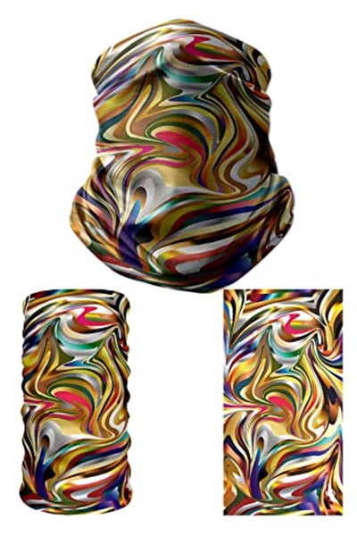 e taktik Multifunctional Colored Marbling Seamless Knitting UV+ Neckerwear Face Mask Headband Bandana Do Rag Hairband