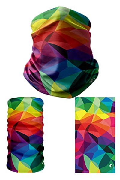 e taktik Multifunctional Colorful Geometric Snowflake Seamless Knitting UV+ Neckerwear Face Mask Headband Bandana Do Rag Hairband