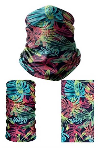 e taktik Multifunctional Coloured Leaves Seamless Knitting UV+ Neckerwear Face Mask Headband Bandana Do Rag Hairband