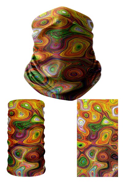 e taktik Multifunctional Coloured Marbling Seamless Knitting UV+ Neckerwear Face Mask Headband Bandana Do Rag Hairband