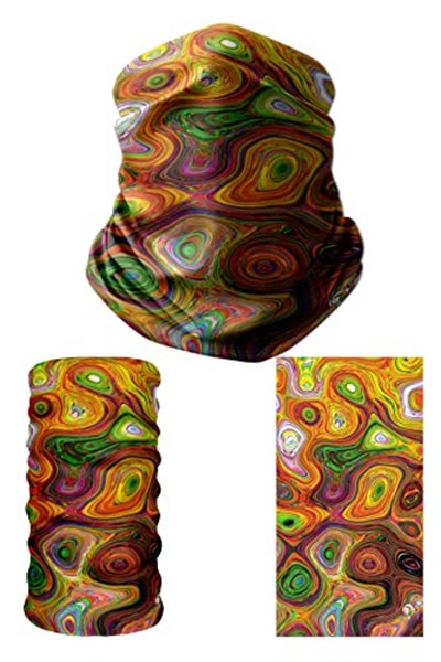 e taktik Multifunctional Coloured Marbling Seamless Knitting UV+ Neckerwear Face Mask Headband Bandana Do Rag Hairband