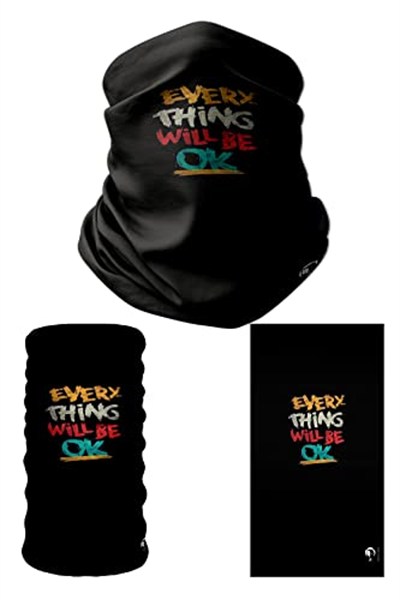e taktik Multifunctional Every Thing Will Be Ok Seamless Knitting UV+ Neckerwear Face Mask Headband Bandana Do Rag Hairband