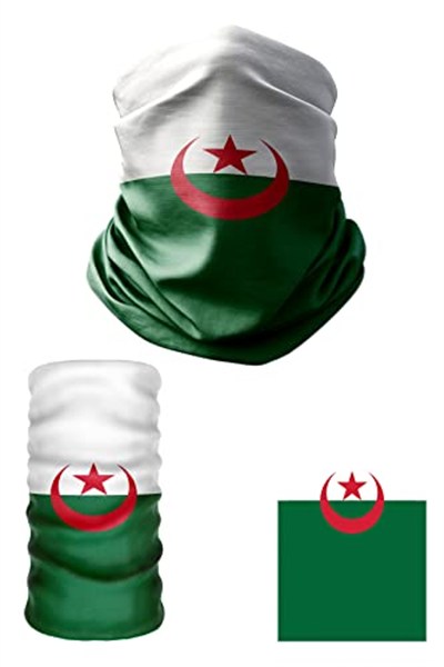 e taktik Multifunctional Flag of Algeria Seamless UV+Face Mask Headband Bandana Do Rag Hairband