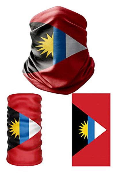 e taktik Multifunctional Flag of Antigua And Barbuda Seamless UV+Face Mask Headband Bandana Do Rag Hairband