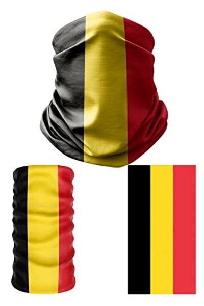e taktik Multifunctional Flag of Belgium Seamless UV+Face Mask Headband Bandana Do Rag Hairband