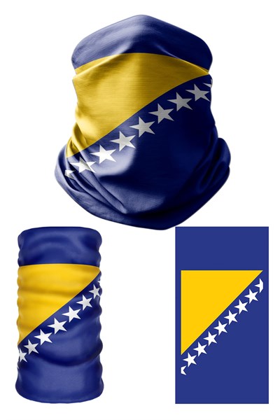 e taktik Multifunctional Flag of Bosnia and Herzegovina Seamless UV+ Headband Bandana Do Rag Hairband