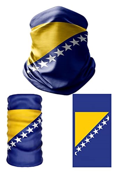 e taktik Multifunctional Flag of Bosnia and Herzegovina Seamless UV+ Headband Bandana Do Rag Hairband