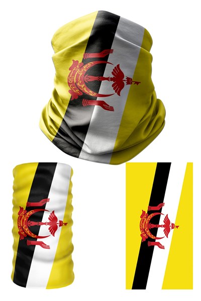 e taktik Multifunctional Flag of Brunei Seamless UV+Face Mask Headband Bandana Do Rag Hairband