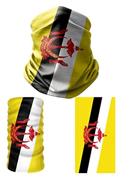 e taktik Multifunctional Flag of Brunei Seamless UV+Face Mask Headband Bandana Do Rag Hairband