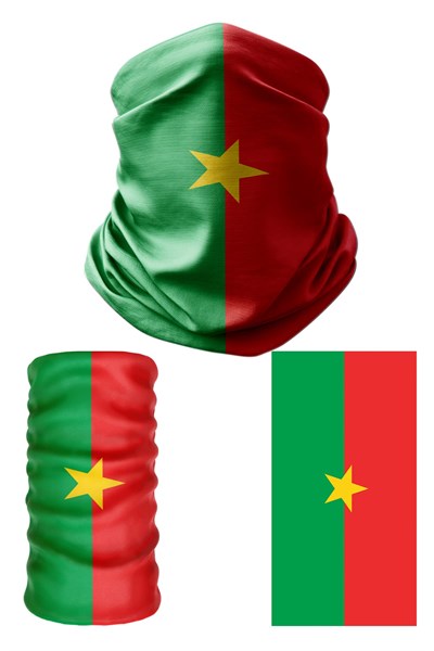 e taktik Multifunctional Flag of Burkina Faso Seamless UV+Face Mask Headband Bandana Do Rag Hairband