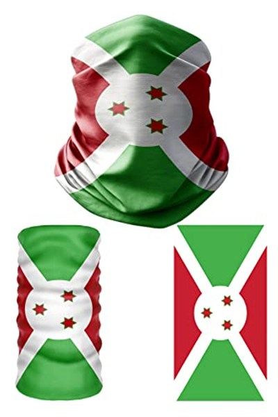 e taktik Multifunctional Flag of Burundi Seamless UV+Face Mask Headband Bandana Do Rag Hairband