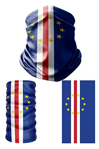 e taktik Multifunctional Flag of Cape Verde Seamless UV+Face Mask Headband Bandana Do Rag Hairband