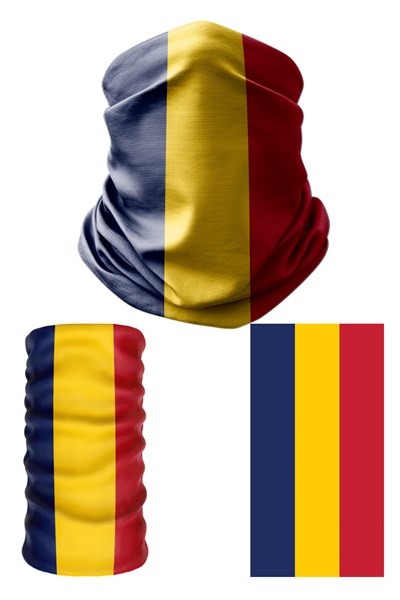 e taktik Multifunctional Flag of Chad Seamless UV+Face Mask Headband Bandana Do Rag Hairband