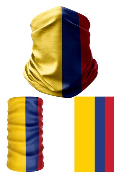 e taktik Multifunctional Flag of Colombia Seamless UV+Face Mask Headband Bandana Do Rag Hairband