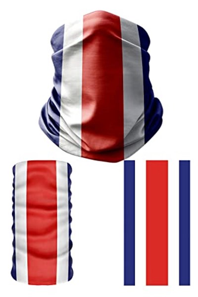 e taktik Multifunctional Flag of Costa Rica Seamless UV+Face Mask Headband Bandana Do Rag Hairband